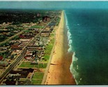 Aerial View Virginia Beach Virginia UNP Unused Plastichrome Chrome Postc... - £2.30 GBP