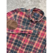 J. Crew Mens Flannel Shirt Button Up Long Sleeve Plaid with Elbow Patches - $468.48 MXN
