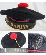 ORIGINAL &amp; AUTHENTIC WW1 French SOUS-MARINS Submarine Uniform Cap Hat WW2 - $2,599.99