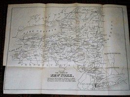 1855 New York State map meteorological stations 1825 to 1850, 14.5&quot; x 11&quot; - £18.99 GBP