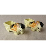 2 Kitsch Retro Small Ceramic Donkey Planters - $35.40 CAD