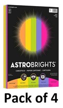 (4 Ct) Astrobrights Colored Cardstock, 65 lbs., 8.5&quot; x 11&quot;, Assorted Colors, 50 - £31.64 GBP