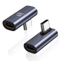 90 Degree Right Angle Usb C Adapter 2 Pack, Type C Male To Female 10Gbps... - £10.14 GBP