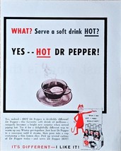 Dr Pepper! Served Hot its different-1962 Vintage Print Ad - $13.85