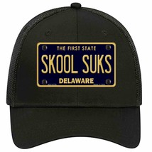 Skool Suks Delaware Novelty Black Mesh License Plate Hat - £21.67 GBP