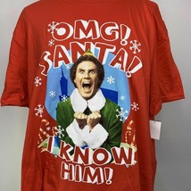 Elf the Movie Christmas Holiday Shirt &#39;OMG Santa I Know Him&#39; Buddy Size XL NEW - £13.89 GBP