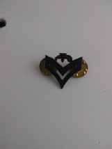Vintage Black Military Service Stripes/Badge Lapel Hat Pin - $7.28