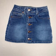 Denim Jean Skirt Girl’s 4-5 XS Blue Cat &amp; Jack Summer Adjustable Waist Classic - £9.64 GBP