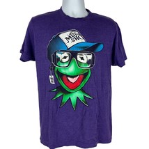 Kermit The Frog Mens Graphic T-Shirt The Muppets Purple Size Medium - £13.89 GBP