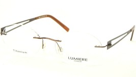 New Lumiere Eyewear Italy 7802 C2 Brown Eyeglasses Glasses Rimless 49-18-140mm - £45.14 GBP