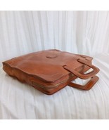 Vintage Pelletteria SPIGOLA Italy Brown Leather Briefcase Laptop Case Tr... - $1,795.02 MXN