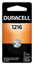 Duracell CR1216 3V Lithium Battery, 1 Count Pack, Lithium Coin Battery for Key F - £4.83 GBP+