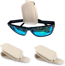 2 Pack Sunglass Holder for Car Magnetic Leather Sunglasses Holder and Ticket Car - $23.50