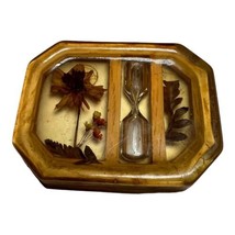 Vintage Resin Paperweight Soap Dish Bathroom  Timer Fall Foliage Leaves Flowers - £14.78 GBP