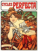 7552.Decoration Poster.Home Room wall design.Bicycles Perfecta.Mucha Art Nouveau - £13.75 GBP+