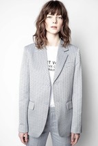Zadig &amp; Voltaire Vanille Jac Zv 3d JacketIn Blue $698, Sz 36, NWT! - $98.99