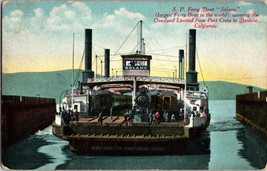 Vtg Postcard, S.P Ferry Boat &quot;Solano&quot; , Carrying Overland Limited, California - £5.07 GBP