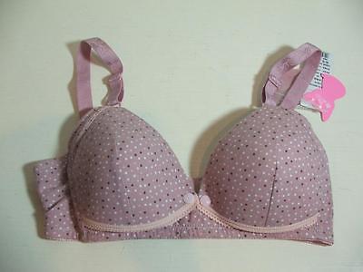 Primary image for NWT Maternity Pink Polka Dot Lightly Padded Nursing Bra Size 34 B with 2" Ext
