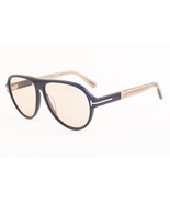Tom Ford QUINCY 1080 01E Shiny Black / Brown Sunglasses TF1080 01E 59mm - $4,313.85 MXN