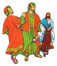 Flannel Board Bible Story Figures Lot Vintage Religious Illustrations CE... - $9.70
