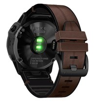 Leather Watch Bands For Fenix 6 / Fenix 5 / Fenix 7, Quickfit 22Mm Soft Genuine  - £31.96 GBP