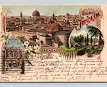Souvenir Da Jerusalem Multiview Vignette 1902 UDB Postcard P6 - $20.74