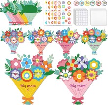 24Pcs DIY Mother&#39;s Day Gifts Flower Craft Mothers Day Bouquet Greeting Card Maki - £14.79 GBP