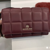 Michael Kors Small Quilted Leather Smartphone Crossbody Bag DK Berry - £119.62 GBP