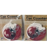 LOT OF 2 UNIVERSITY OF ALABAMA CAR COASTERS ABSORBENT 2 1/2&quot; RD - $14.80