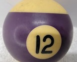 Replacement Billiard Pool Ball 2 1/4&quot; Diameter Number 12 STRIPED PURPLE ... - £5.11 GBP