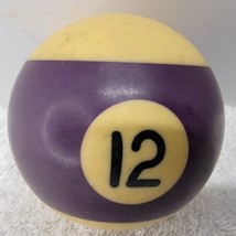 Replacement Billiard Pool Ball 2 1/4&quot; Diameter Number 12 STRIPED PURPLE ... - £5.02 GBP