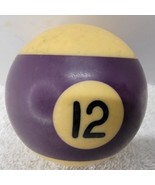 Replacement Billiard Pool Ball 2 1/4&quot; Diameter Number 12 STRIPED PURPLE ... - £5.03 GBP