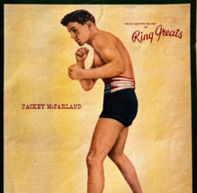 1954 Packey McFarland Boxing Ring Great Police Gazette Print Sports DWXX4 - $34.99