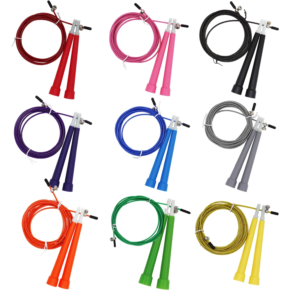 NEW Steel Wire Skipping Skip Adjustable Jump Rope Fitnesss Equipment Exercise Wo - £76.98 GBP