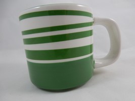 Starbucks 2007 Green Stripes w/Flowers Inside 13oz Coffee Mug - £11.62 GBP