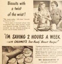 1947 Calumet Baking Powder Advertisement Biscuit Recipe Cooking DWNN22 - $19.99