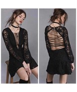 For Love and Lemons Jolene Lace Up Dress Black Size Small NEW - $239.34 CAD
