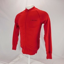 X-Bionic Bike Wear Men Red 3/4 Zip Long Sleeve Jersey 3 pockets Sz XL  - £51.90 GBP