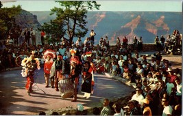 Hopi Indian Dancers Grand Canyon National Park Arizona Fred Harvey Postcard - £5.84 GBP