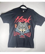 Hank Williams Jr Lone Wolf Tour T Shirt Band Tee 1990 Vintage XL single ... - $158.95