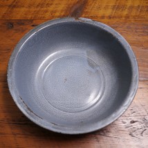 Vtg Rustic Farmhouse Blue Gray Enamelware Graniteware Steel Washing Basi... - $29.69