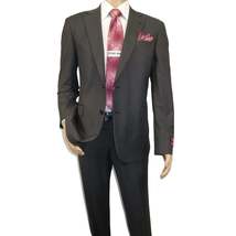 Men Suit BERLUSCONI Turkey 100% Soft Italian Wool Super 180's #Ber26 Gray Plaid image 4