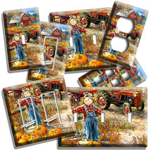 Country Farm Barn Scarecrow Pumpkin Light Switch Outlet Wall Plate Hd Room Decor - $16.19+