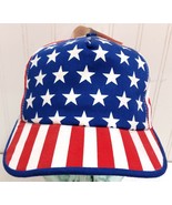 Vtg USA Made STARS N STRIPES Snapback Baseball Hat Patriotic American Ba... - £37.94 GBP