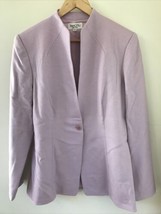 NWT Vintage Tamotsu Purple Angora Cashmere Wool Single Button Blazer 40&quot; M - $2,393.79 MXN