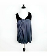 Daisy Fuentes Womens Size Small Knit Shirt Gray and Black Knot Top Sleev... - $92.25 MXN