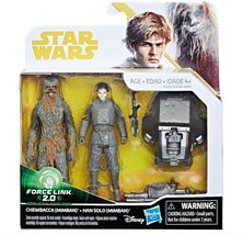 Star Wars Chewbacca and Han Solo (Mimban) - Force Link 2.0 Action Figures - £11.00 GBP