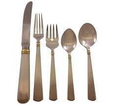 Ashmont Gold by Reed &amp; Barton Sterling Silver Flatware Set Service 56 pc... - $4,945.05