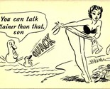 Vtg Postcard Risqué Cartoon Talking Ducks - You Can Talk PlainerThan Tha... - £4.95 GBP
