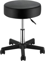 Vevor Rolling Stools With Wheels, 400 Lbs Weight Capacity Adjustable, Black - $63.92